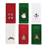 Toilette Navideño Zieglad, 100% Algodón, Set 6, 12x18