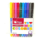 Marcador Filgo Microfibra Marker 10 Colores