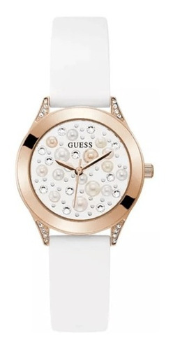 Reloj Dama Guess | Gw0381l3 | Oficial Color De La Correa Blanco Color Del Fondo Blanco