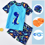 Traje De Baño De Dinosaurio Para Niños Uv 50+ Pequeños 5pcs