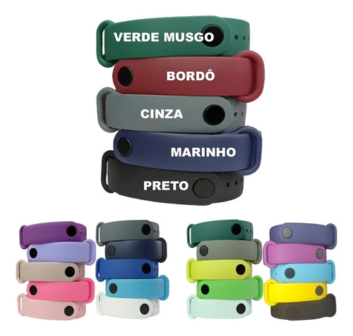 Kit De 5 Pulseiras Para Xiaomi Relógio Mi Band 4 Smartwatch | MercadoLivre
