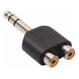 Adaptador 2 Rca A Plug 6,3mm Stereo