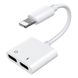 Cable Adaptador Compatible Con iPhone Lightning Double Joyroom, Color Blanco