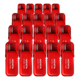 Kit 20 Memoria Usb 32gb Abatible Roja Mayoreo Rojo