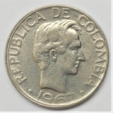 Moneda 20 Centavos Peso Colombiano Francisco Santander 1967