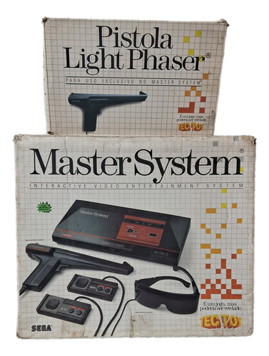 Master System 1 Console Na Caixa Com Pistola E Jogo Incluso 