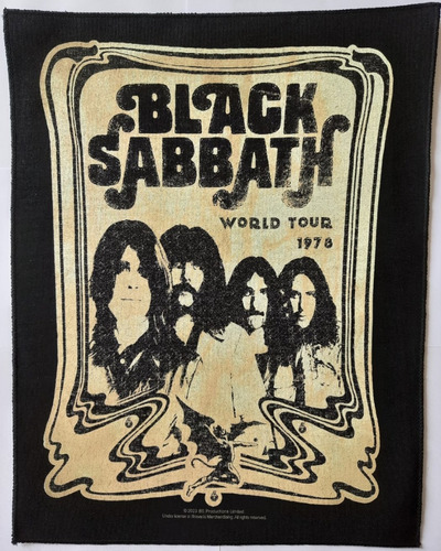 Back Patch Para Costas Black Sabbath World Tour Bp16 Oficial