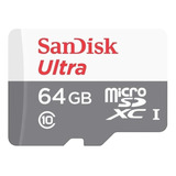 Memoria Sandisk Ultra Microsdxc 64 Gb, Incluye Adaptador