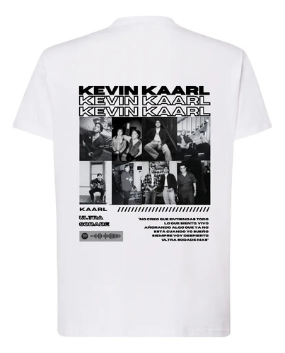 Playera Kevin Kaarl Ultrasodade Tour Camiseta Blanca Unisex | Envío gratis
