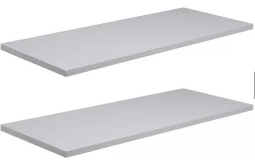 2 Prateleiras 60x30 Mdf Branco Suporte Flutuante 60302