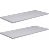 2 Prateleiras 60x30 Mdf Branco Suporte Flutuante 60302