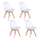 Set 4 Sillas Tulip Vinipiel Modernas Minimalistas Nova Home