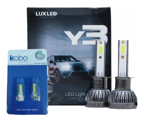 Kit Cree Led Y3 Chip Dob Ultra Slim 22000 Lm + 2 Led T10