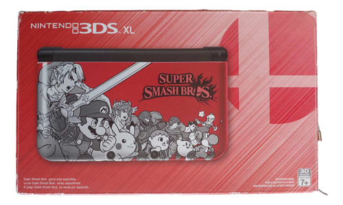New Nintendo 3ds Xl Super Smash Bros Red Cib 13juegos Cargad