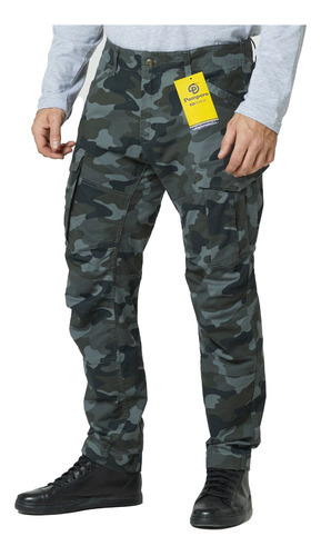 Pantalon Pampero Cargo Camuflado Elastizado Chupin Trabajo