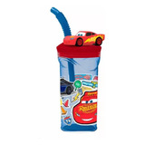 Vaso Tapa Y Sorbete C Figura 3d Rayo Mcqueen 1034 Playking Color Rojo