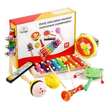 Set De 8 Instrumentos Musicales Juguete De Madera Montessori