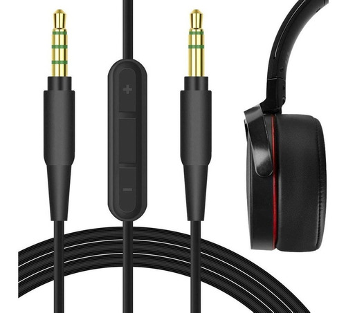 Cable Con Microfono Repuesto Auriculares Sony | Negro / 1...