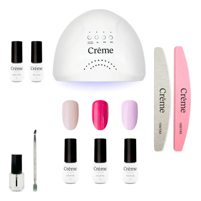 Lámpara UV LED 48W Uñas Gel Kit Básico Crème Con Esmaltes Gelish Color Chick | Meses sin interés
