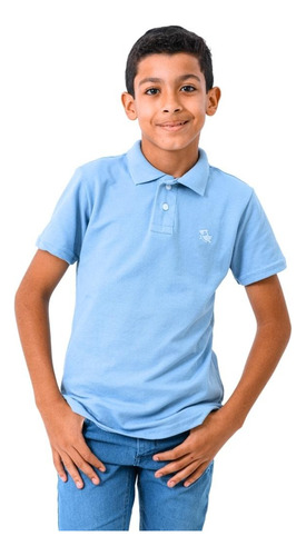 Camisa Infantil Polo Piquet Algodão Manga Curta Básica