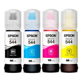 Tinta Botellita Epson T544 Los 4 Colores Originales