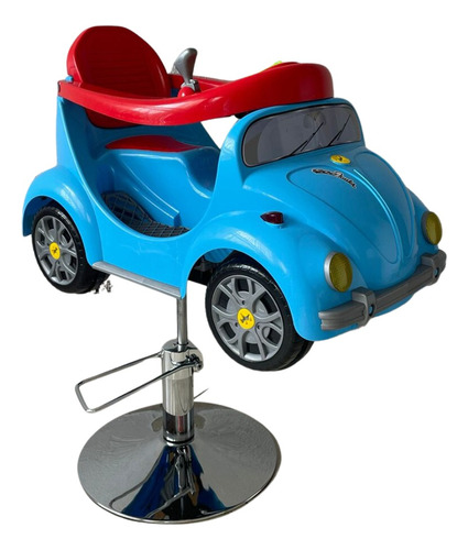 Cadeira Carrinho Kids  Infantil Crianças Salão Cabeleireiro Cor Azul-celeste Forma Da Base Quadrada Tipo De Encosto Fixo