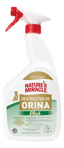 Natures Miracle Destructor De Orina Plus Para Gatos  946ml