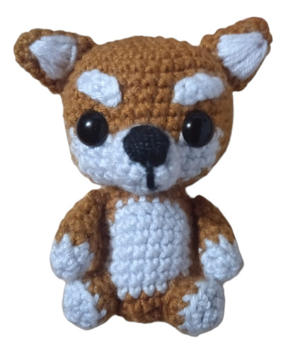 Peluche,muñeco,crochet,amigurumi,adorno Perrito Akita