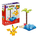 Diversão Na Praia Do Pikachu 79 Peças Pokémon Mega - Mattel