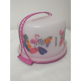 Porta Bolo Big Cake Flamingo Tupperware