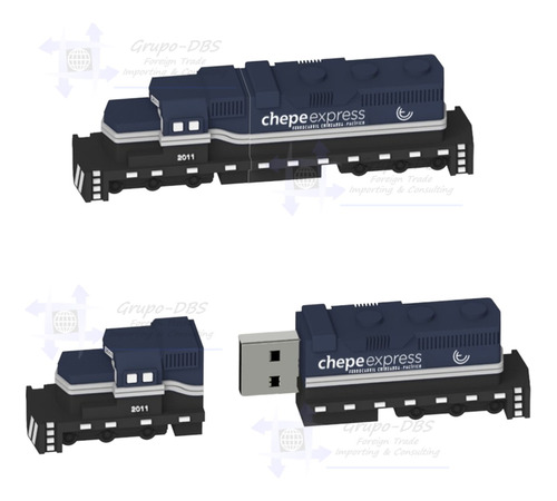 Memoria Usb Diseño 3d El Chepe Express 8gb Ferrocarril Tren