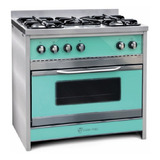 Cocina Tst Chiara A Gas/eléctrica 5 Hornallas  Verde Puerta Con Visor