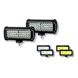 2 Faros 48 Led Luz Fija Y Estrobo C/base 12/80v Bicolor 4x4