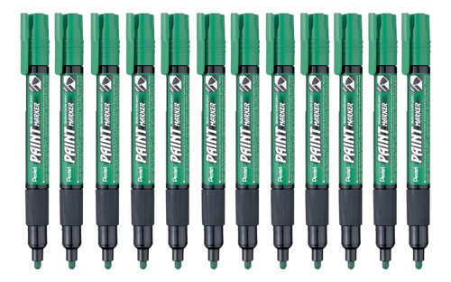 Marcadores Permanentes Pentel Mmp20 Uso Industrial 12 Piezas