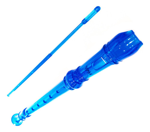 Flauta Doce Phx P8 Germânica Soprano Azul