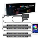 Mictuning N1 Rgb Luces Interiores De Coche 4 Pzas 48 Leds