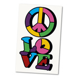 Calcomanía Casco Laptop Love Amor Y Paz Sticker Para Auto