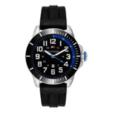 Reloj Caballero Tommy Hilfiger 1791072 46 Mm Silicona Negro