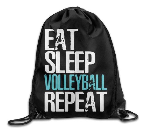 Eat Sleep Voleibol Repetir Cordón Pack Beam Mouth Yoga Sackp