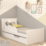 Cama Infantil Solteiro 100% Mdf Bibox Cama Auxiliar