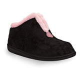 Pantufla Andrea Confort Negro Rosa 2025179