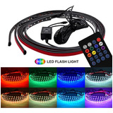 Tira De Luz De Chasis De Tira Led Rgb Para Coche, 4 Piezas