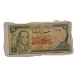 Billete Antiguo Marruecos 50 Dirhams Año 1970 Bc