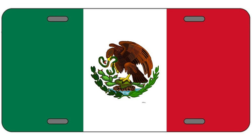 Placas Para Auto Personalizadas Bandera Mexico