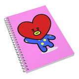 Tata Bt21 Musica K-pop Libreta De Dibujo Pasta Dura