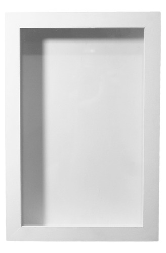 Quadro Cofre Com Vidro+pendurador Em Mdf 30x20 Branco