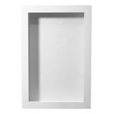 Quadro Cofre Com Vidro+pendurador Em Mdf 30x20 Branco
