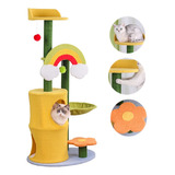 Torre Árbol Rascador Para Gato Con Casa Varios Niveles 120cm