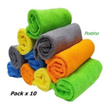 Pack 10 Paños Microfibra Multiuso Limpieza Cocina Baño 30x30