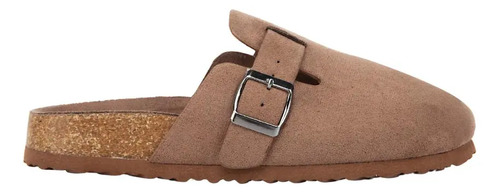 Pantunfla Zueco Con Hebilla Shosh Confort 2205 Cafe Mujer | Envío gratis